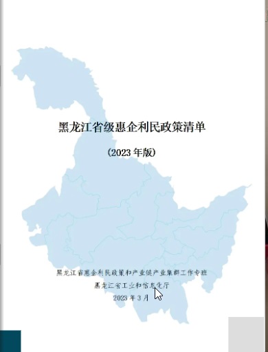 黑龙江省级惠企利民政策清单（2023年版）